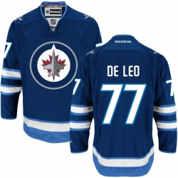 Chase De Leo Reebok Winnipeg Jets Authentic Navy Blue Home Jersey