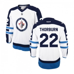 Chris Thorburn Reebok Winnipeg Jets Premier White Away Jersey