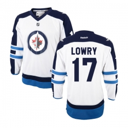 Adam Lowry Reebok Winnipeg Jets Premier White Away Jersey