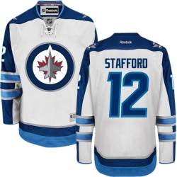 Drew Stafford Reebok Winnipeg Jets Authentic White Away NHL Jersey