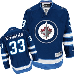 Dustin Byfuglien Reebok Winnipeg Jets Authentic Navy Blue Home NHL Jersey