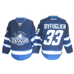 Dustin Byfuglien Reebok Winnipeg Jets Authentic Navy Blue St. John's IceCaps NHL Jersey