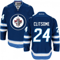 Grant Clitsome Reebok Winnipeg Jets Authentic Navy Blue Home Jersey