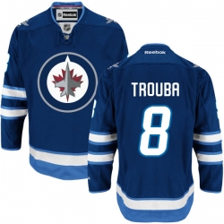 Jacob Trouba Reebok Winnipeg Jets Authentic Navy Blue Home Jersey