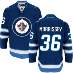 Josh Morrissey Youth Reebok Winnipeg Jets Authentic Navy Blue Home Jersey