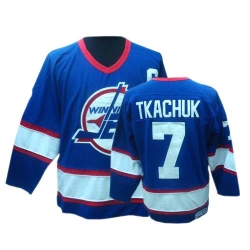 Keith Tkachuk CCM Winnipeg Jets Premier Blue Throwback NHL Jersey