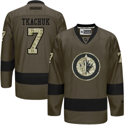 Keith Tkachuk Reebok Winnipeg Jets Authentic Green Salute to Service NHL Jersey