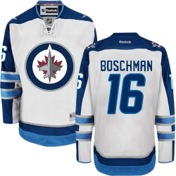 Laurie Boschman Reebok Winnipeg Jets Authentic White Away NHL Jersey