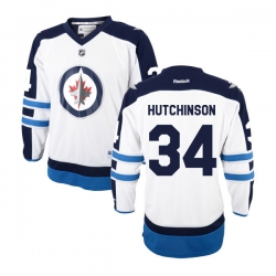 Michael Hutchinson Reebok Winnipeg Jets Premier White Away Jersey