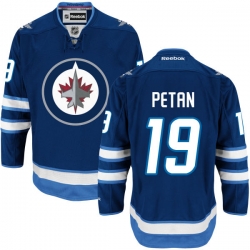 Nic Petan Youth Reebok Winnipeg Jets Premier Navy Blue Home Jersey