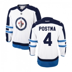 Paul Postma Reebok Winnipeg Jets Premier White Away Jersey