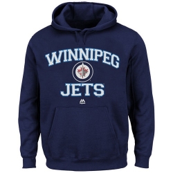 NHL Winnipeg Jets Majestic Heart & Soul Hoodie - Navy Blue