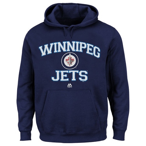 NHL Winnipeg Jets Majestic Heart & Soul Hoodie - Navy Blue