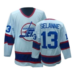 Teemu Selanne CCM Winnipeg Jets Authentic White Throwback NHL Jersey