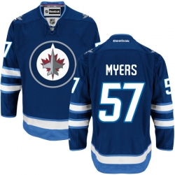 Tyler Myers Reebok Winnipeg Jets Authentic Navy Blue Home NHL Jersey