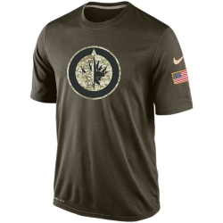 NHL Winnipeg Jets Nike Olive Salute To Service KO Performance Dri-FIT T-Shirt
