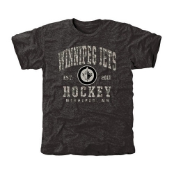 NHL Winnipeg Jets Black Camo Stack Tri-Blend T-Shirt