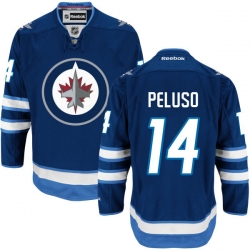Anthony Peluso Reebok Winnipeg Jets Premier Navy Blue Home Jersey