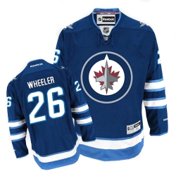 Blake Wheeler Reebok Winnipeg Jets Authentic Navy Blue Home NHL Jersey