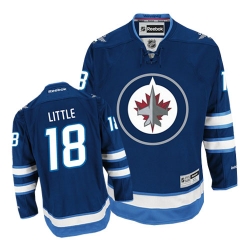 Bryan Little Reebok Winnipeg Jets Authentic Navy Blue Home NHL Jersey