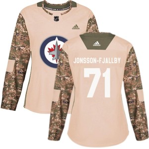 Axel Jonsson-Fjallby Women's Adidas Winnipeg Jets Authentic Camo Veterans Day Practice Jersey