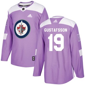 David Gustafsson Men's Adidas Winnipeg Jets Authentic Purple Fights Cancer Practice Jersey