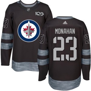 Sean Monahan Men's Winnipeg Jets Authentic Black 1917-2017 100th Anniversary Jersey