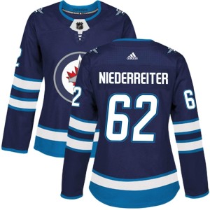 Nino Niederreiter Women's Adidas Winnipeg Jets Authentic Navy Home Jersey