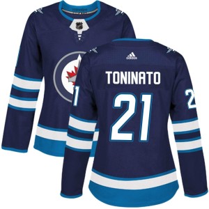 Dominic Toninato Women's Adidas Winnipeg Jets Authentic Navy Home Jersey