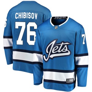Andrei Chibisov Men's Fanatics Branded Winnipeg Jets Breakaway Blue Alternate Jersey