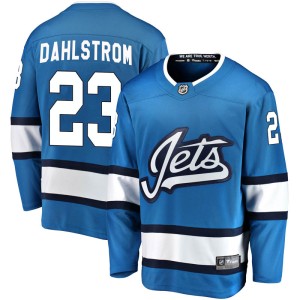 Carl Dahlstrom Men's Fanatics Branded Winnipeg Jets Breakaway Blue Alternate Jersey