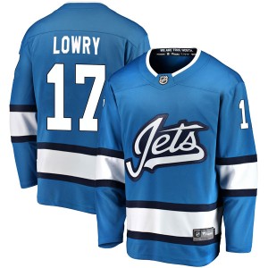 Adam Lowry Men's Fanatics Branded Winnipeg Jets Breakaway Blue Alternate Jersey
