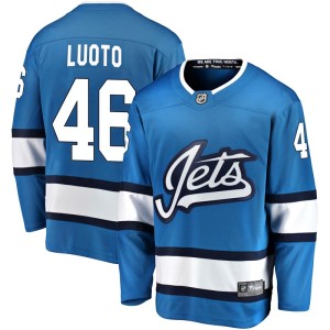 Joona Luoto Men's Fanatics Branded Winnipeg Jets Breakaway Blue Alternate Jersey