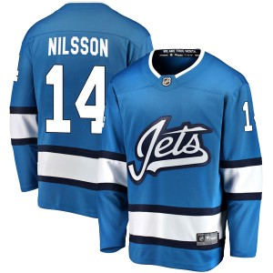 Ulf Nilsson Men's Fanatics Branded Winnipeg Jets Breakaway Blue Alternate Jersey