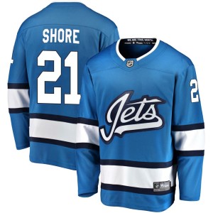 Nick Shore Men's Fanatics Branded Winnipeg Jets Breakaway Blue Alternate Jersey