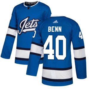 Jordie Benn Men's Adidas Winnipeg Jets Authentic Blue Alternate Jersey