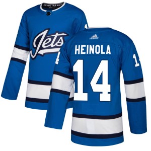 Ville Heinola Men's Adidas Winnipeg Jets Authentic Blue Alternate Jersey