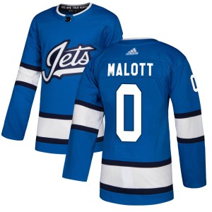 Jeff Malott Men's Adidas Winnipeg Jets Authentic Blue Alternate Jersey