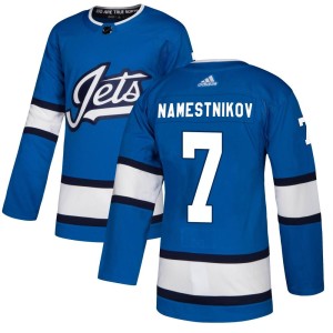 Vladislav Namestnikov Men's Adidas Winnipeg Jets Authentic Blue Alternate Jersey