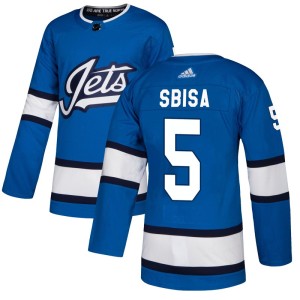 Luca Sbisa Men's Adidas Winnipeg Jets Authentic Blue Alternate Jersey