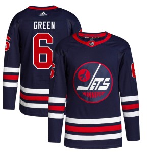 Ted Green Youth Adidas Winnipeg Jets Authentic Green Navy 2021/22 Alternate Primegreen Pro Jersey