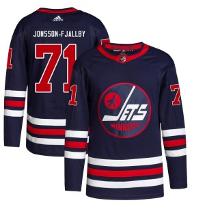 Axel Jonsson-Fjallby Youth Adidas Winnipeg Jets Authentic Navy 2021/22 Alternate Primegreen Pro Jersey