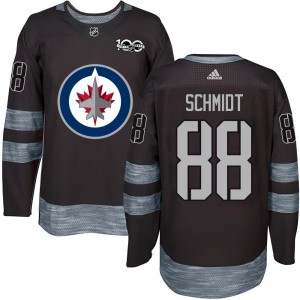 Nate Schmidt Youth Winnipeg Jets Authentic Black 1917-2017 100th Anniversary Jersey