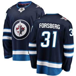 Anton Forsberg Men's Fanatics Branded Winnipeg Jets Breakaway Blue Home Jersey