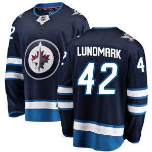 Simon Lundmark Men's Fanatics Branded Winnipeg Jets Breakaway Blue Home Jersey