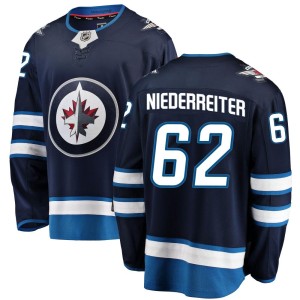 Nino Niederreiter Men's Fanatics Branded Winnipeg Jets Breakaway Blue Home Jersey