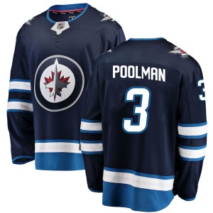 Tucker Poolman Men's Fanatics Branded Winnipeg Jets Breakaway Blue Home Jersey