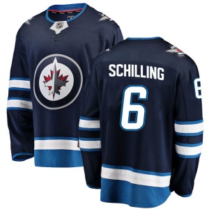 Cameron Schilling Men's Fanatics Branded Winnipeg Jets Breakaway Blue Home Jersey