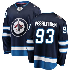 Kristian Vesalainen Men's Fanatics Branded Winnipeg Jets Breakaway Blue Home Jersey