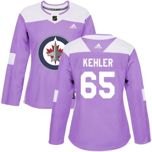 Cole Kehler Women's Adidas Winnipeg Jets Authentic Purple Fights Cancer Practice Jersey